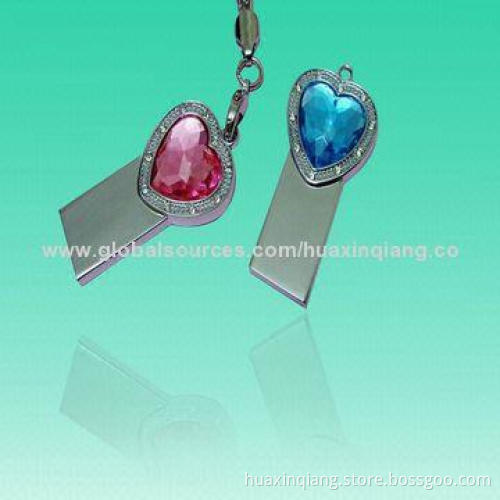 USB Flash Drive with 512MB-32GB Capacity, Jewelry style, CE, RoHS and FCC Marks, 5-year Warranty